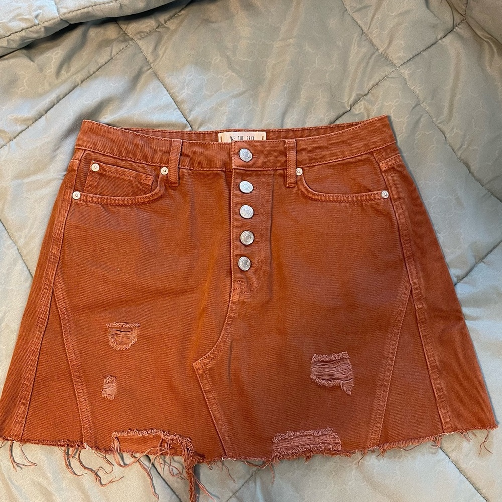 Free People Jean Skirt